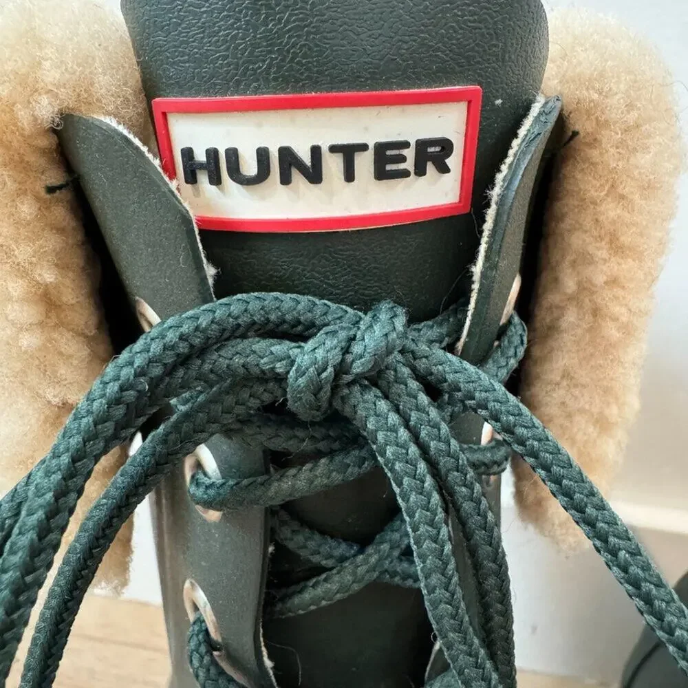 Hunter Adley Lace-Up Waterproof Boots – Forest Green (Women’s 9)